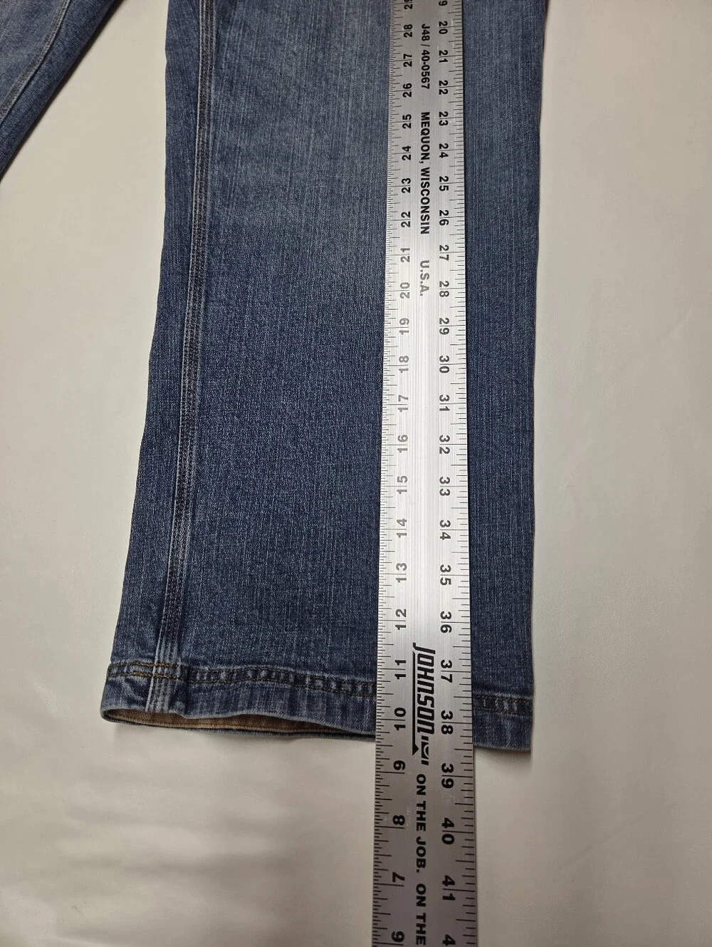 Duluth Trading Flex Ballroom Jeans Mens 42x28 Relaxed Fit Blue Denim
